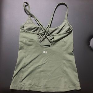 Alo Yoga Army Green Strappy Yoga Top